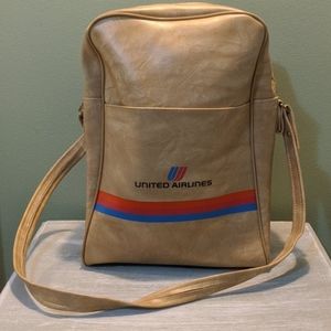Vintage 70s United Airlines Crew Bag
